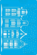 трафарет многоразовый 15x20см зимний амстердам #241 фабрика декору