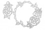 Набор чипбордов Рамка с розами 15х15 см #350