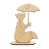 figurine for painting and decorating #540 "fox under the umbrella"
