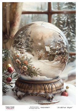 Decoupage card #0617, 21x29,7 cm