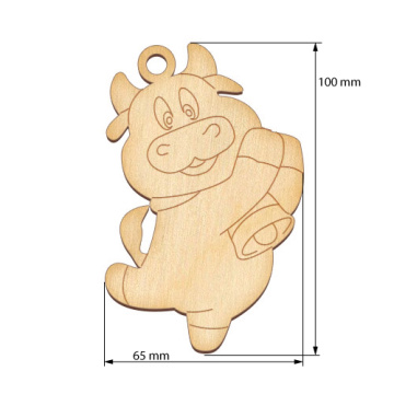 Figurine for painting and decorating #334 "The bull with the bell" - 2