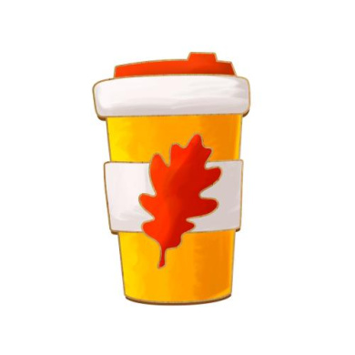 brooch blank for coloring #099 “a sip of autumn” - 2