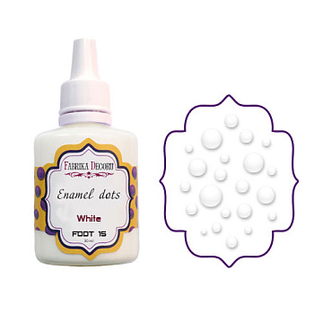 Liquid enamel dots White 30 ml