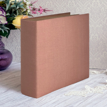 Blank album with a soft fabric cover Cocoa Kraft, 20cm x 20cm, 10 sheets - 2 Blank album with a soft fabric cover Cocoa Kraft, 20cm x 20cm, 10 sheets - 2