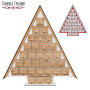 Advent calendar Christmas tree for 31 days with cut out numbers, DIY - 0