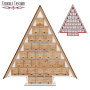 Advent calendar Christmas tree for 31 days with cut out numbers, DIY kit - 0
