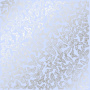 Sheet of single-sided paper embossed with silver foil, pattern Silver Butterflies Purple 12"x12" 