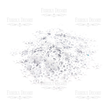 Sequins Stars, white, #110 - 2