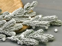 Set of artificial Christmas tree branches Snowy green 5 pcs - 3