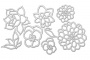 набор чипбордов цветы 2 10х15 см #044 