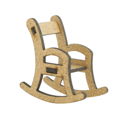 фигурки 3d для украшения кукольных домиков и шедоубоксов кресло-качалка, часы, набор #56 - 2