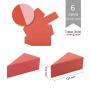 Бонбоньерка Чизкейк - набор картонных заготовок для упаковки подарков, 6шт, 125х65х40 мм