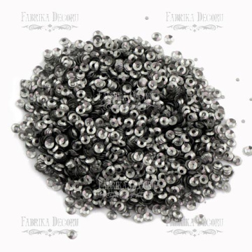 Sequins Round cups, old silver, #319 - 2