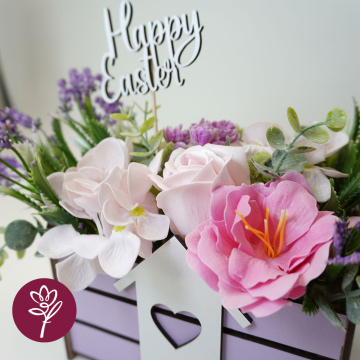 floristic interior composition "lavender basket", 350 x 180 x 190 mm  - 2