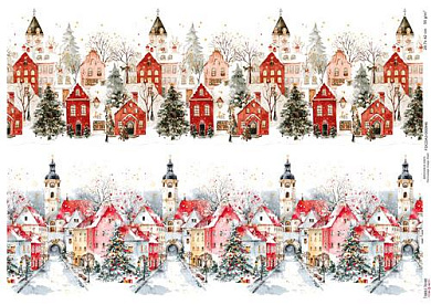 Decoupage Card Houses (Curb), #0946, 29.7x42cm