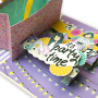 Zestaw DIY do stworzenia pop-up karty "Party Girl" 14 cm x 16 cm