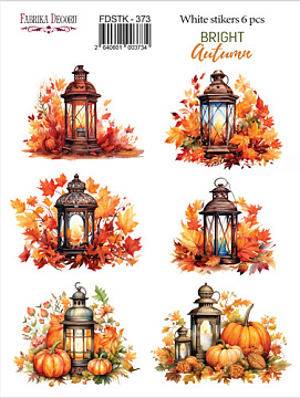 Set of stickers 6 pcs Bright Autumn #373