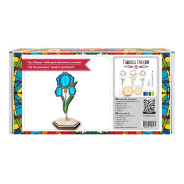 Art Stained Glass Kit "Tender Iris", for painting by numbers - 2 Art Stained Glass Kit "Tender Iris", for painting by numbers - 2