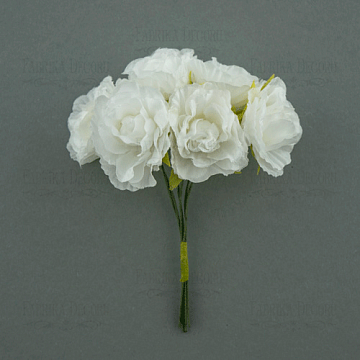 Eustoma Blume, Farbe Weiß, 6St