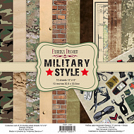 набор скрапбумаги military style 30,5x30,5 см, 10 листов