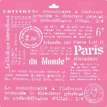 Schablone für Dekoration XL-Größe (30*30cm), Paris #053