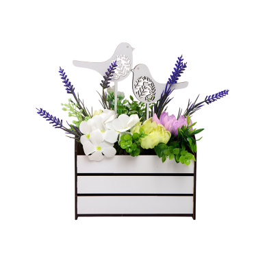 soap flower bouquet “basket with birds”, 150 x 150 x 200 mm - 2