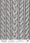 Деко веллум (лист кальки с рисунком) Текстура вязания, А3 (29,7см х 42см)