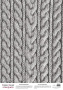 Deco vellum colored sheet Knitting texture, A3 (11,7" х 16,5")