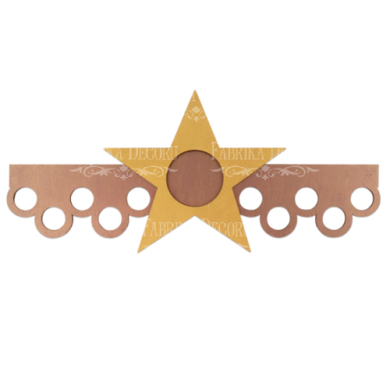 заготовка для декорирования медальница "звезда" #223 фабрика декору - 2