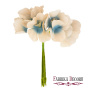 Bouquet of Carpathian bells, color Cream with gray-blue, 6 pcs