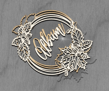 Mega shaker dimension set, 15cm x 15cm, Round frame - Oak - 2