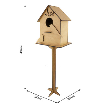 Blank for decoration "Birdhouse" on a straight leg, #365 - 2 Blank for decoration "Birdhouse" on a straight leg, #365 - 2
