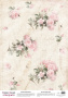 Деко веллум (лист кальки с рисунком) Винтажные розы, А3 (29,7см х 42см)