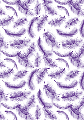 overlay feathers purple 21х29,7 сm