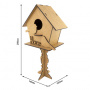 Blank for decoration "Birdhouse" on a figured leg, #359 - 0