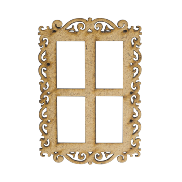 3D figures for decorating dollhouses and shadow boxes, Windows 3 pcs, Set #64 - 2 3D figures for decorating dollhouses and shadow boxes, Windows 3 pcs, Set #64 - 2