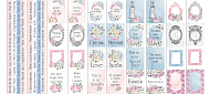 набор полос с картинками для декорирования shabby love 5 шт 5х30,5 см