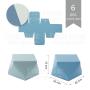 Бонбоньерка фигурная - набор картонных заготовок для упаковки подарков, 6шт, 52х65х65 мм