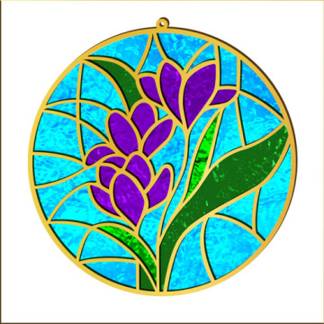 Blank for stained glass painting “Spring Flowers”, #06 - 2