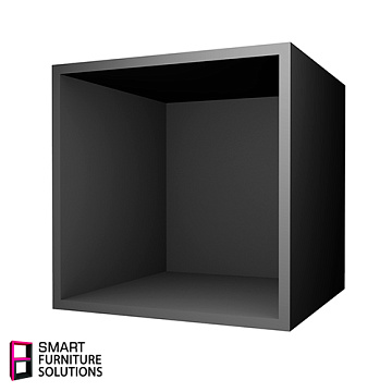 Furniture section - cabinet, Black body, Back Panel MDF, 400mm x 400mm x 400mm