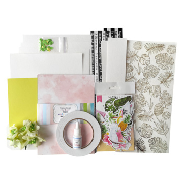 diy kit for making 5 pcs of greeting envelopes "wild tropics", 10 cm x 19 cm - 2