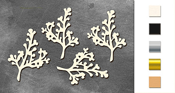 Chipboard embellishments set, "Twigs 2 maxi" #100