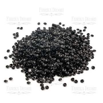 Sequins Round cups, black metallic, #304 - 2