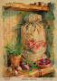 Kraft Decoupage Papier 21x29,7cm, “Botanica Vintage”, #0028