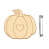 brooch blank for coloring #100 “romantic pumpkin”