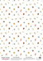 deco vellum colored sheet flower rain, a3 (11,7" х 16,5")