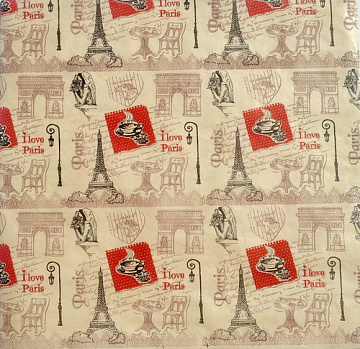 Kraftpapierbogen 12"x12" "Paris"