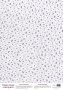 Деко веллум (лист кальки с рисунком) Фиолетовые цветочки, А3 (29,7см х 42см)