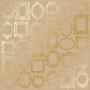 Sheet of single-sided paper with gold foil embossing, pattern "Golden Frames Kraft"