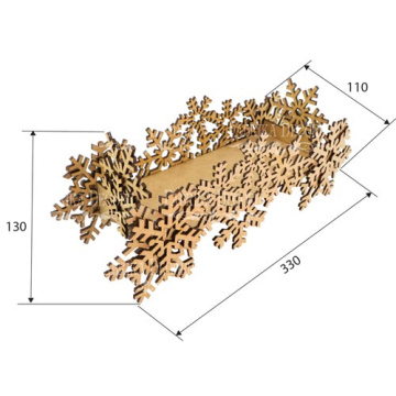 Заготовка для создания настольной композиции "Снежинки", MDF - 2